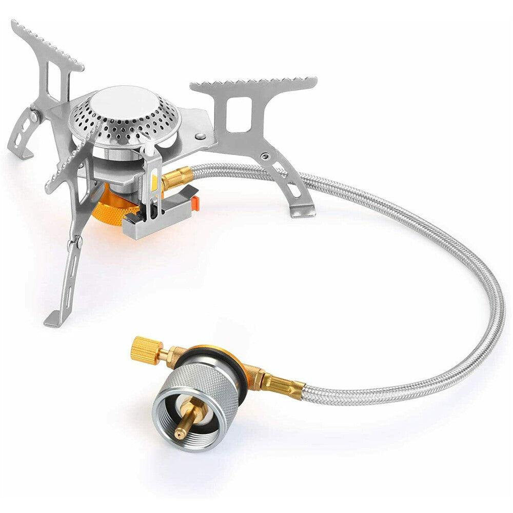 3900W Portable Backpacking Camping Gas Stove with Piezo Ignition Burner Case US