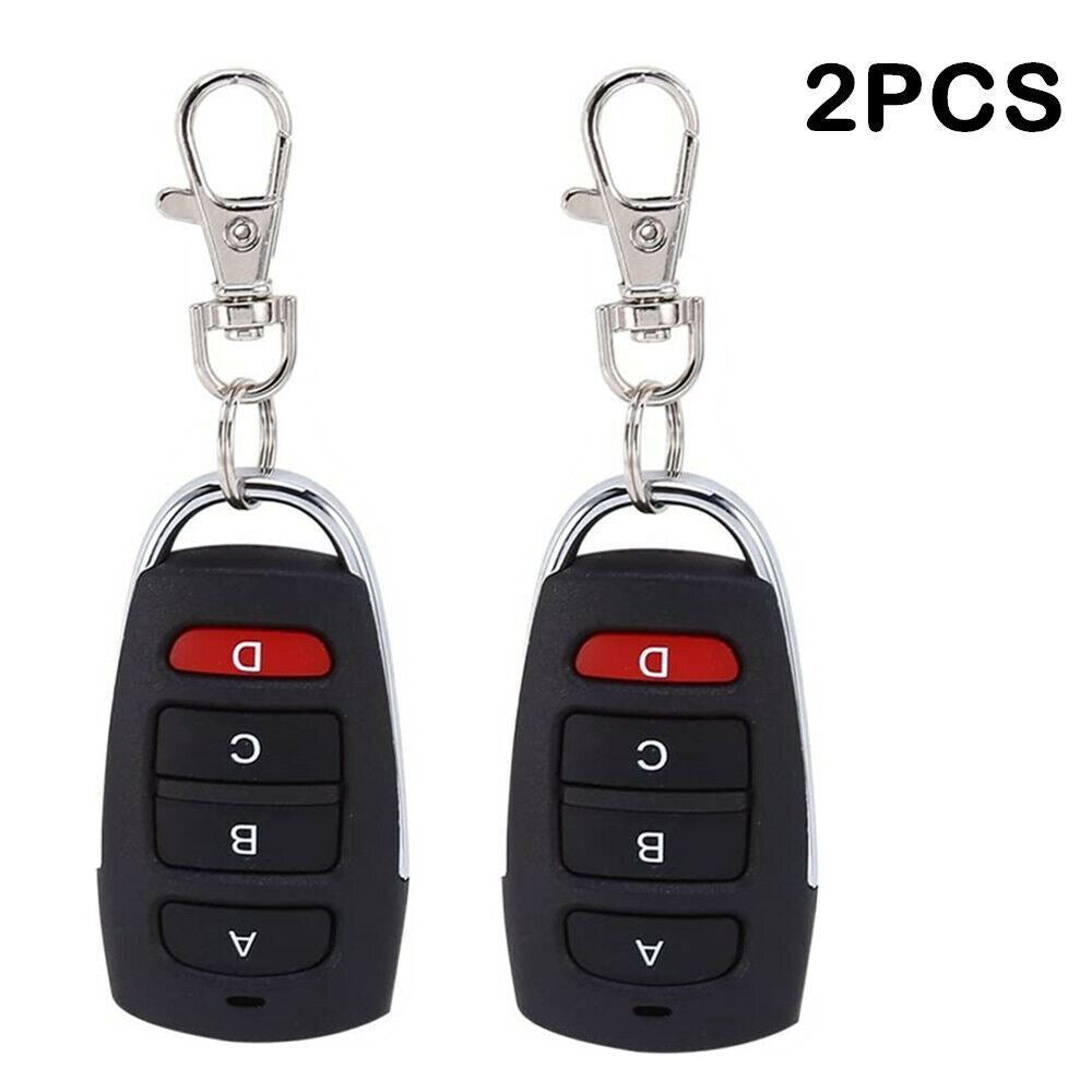 2PCS Universal Garage Door Remote 433Mhz Electric Cloning Control Key Fob Opener