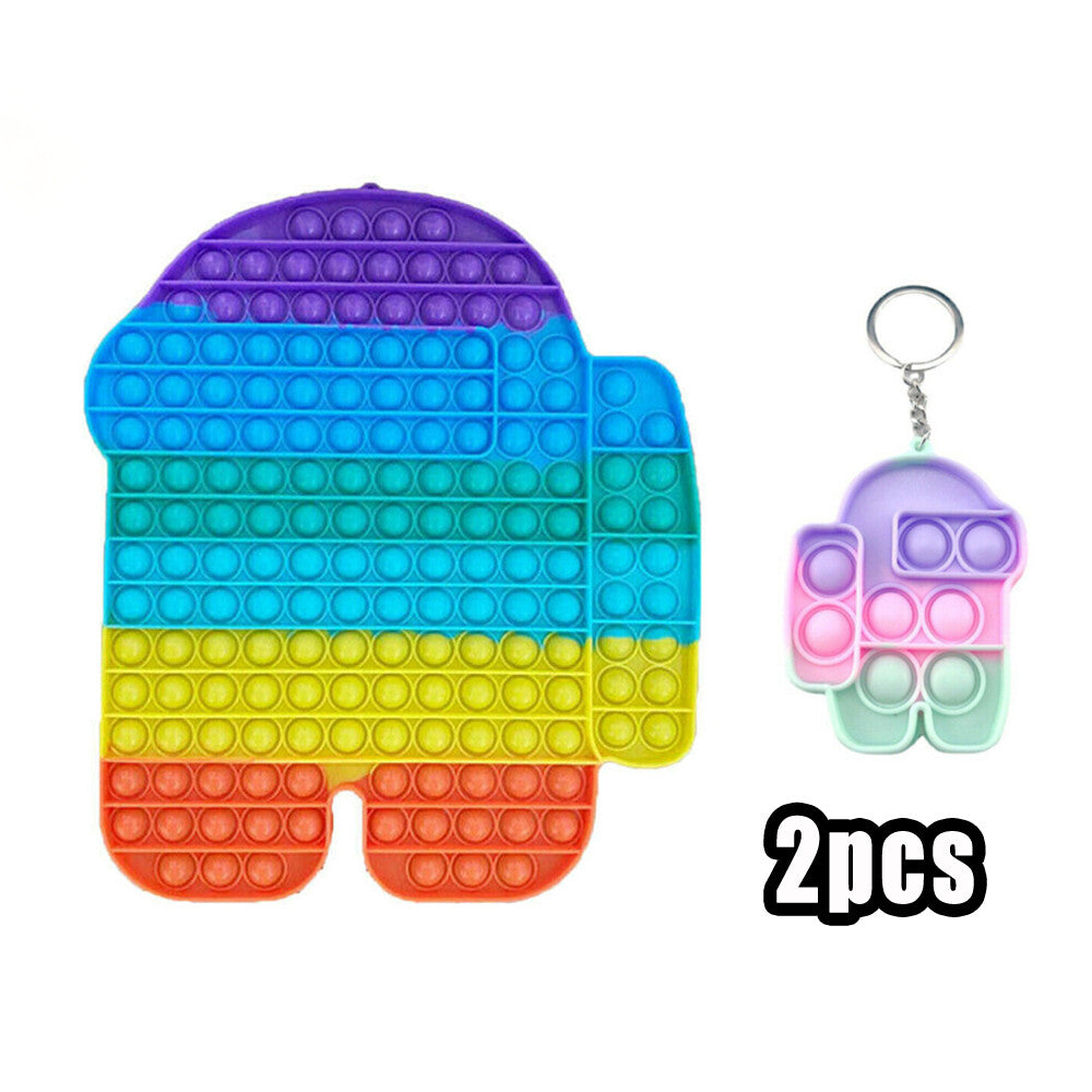 30CM Jumbo Sensory Fidget Toys Big Size Push Bubble Autism Stress Relief Game US