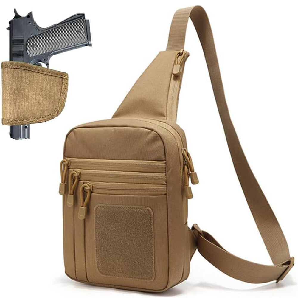 Tactical Gun Bag Pistol Holster Concealed Carry Chest Crossbody Pack Handgun Bag