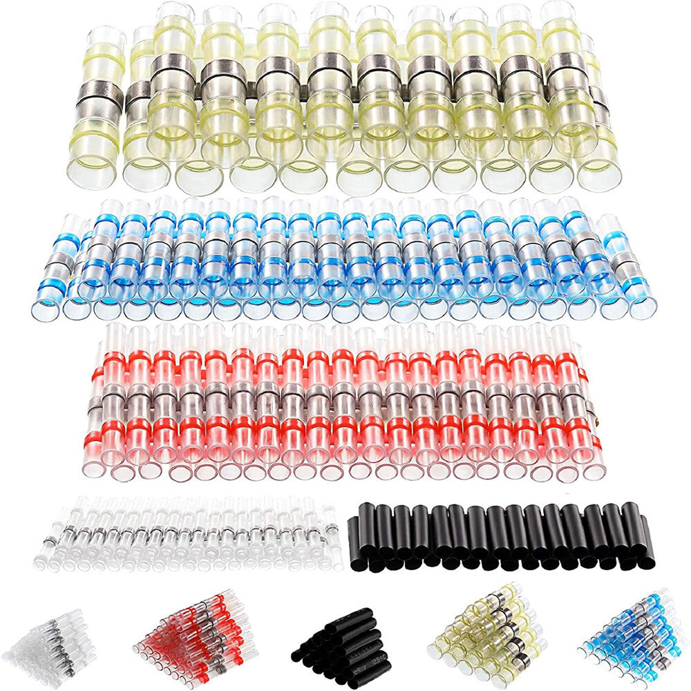 500PCS Wire Connectors Waterproof Heat Shrink Butt Terminals Solder Seal Sleeve
