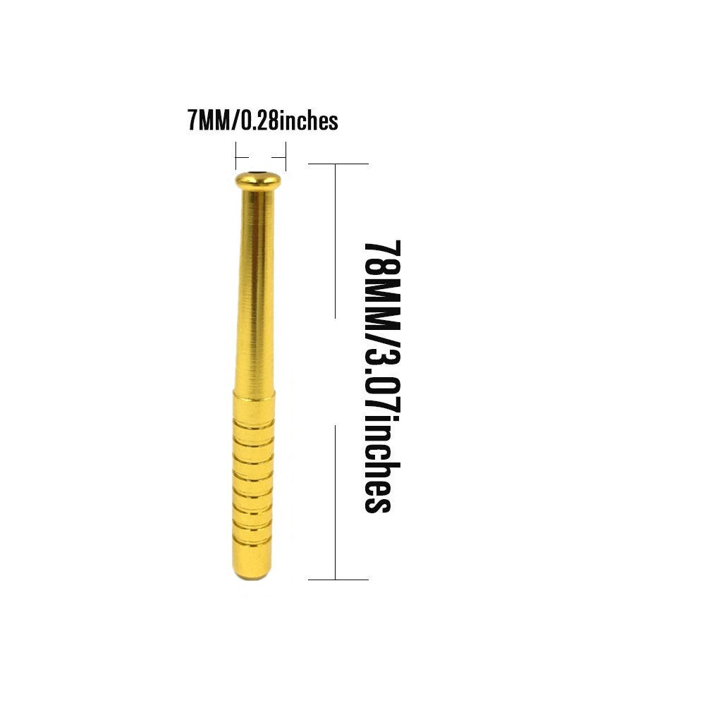 3 Packs 100% SOLID USA BRASS 3" Old School Polished One Hitter Bats Dugout Pipe