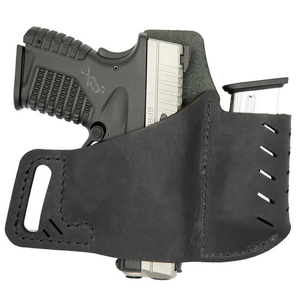 Gun Holster Tactical Concealed Carry Leather Hand Pistol IWB OWB W Pouch 1911 US