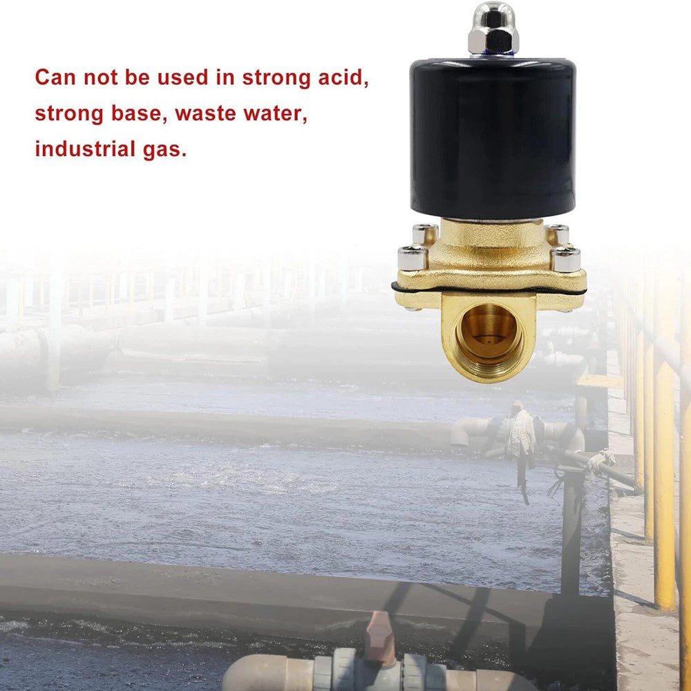 1/2" PT AC 110V Electric Solenoid Valve Brass Water Air Gas 2W-160-15 CV 4.8 US