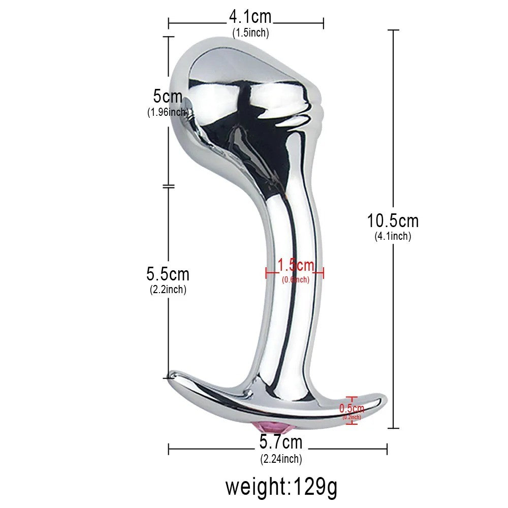 Metal Steel G-Spot Anal Butt Plug Prostate Massager Probe Sex Toys for Men Women