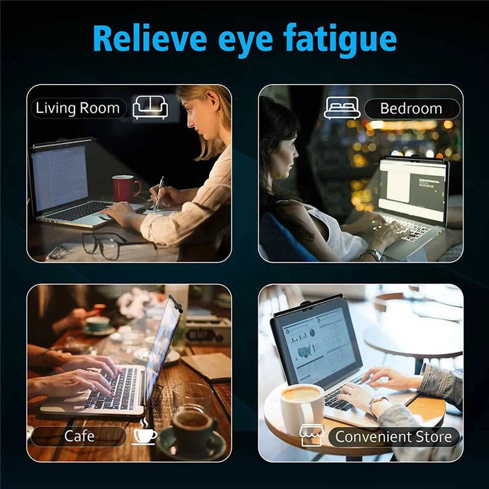 Reading Desk Lamp LED Screen Bar Light USB Computer Monitor Eye-Caring Dimmable