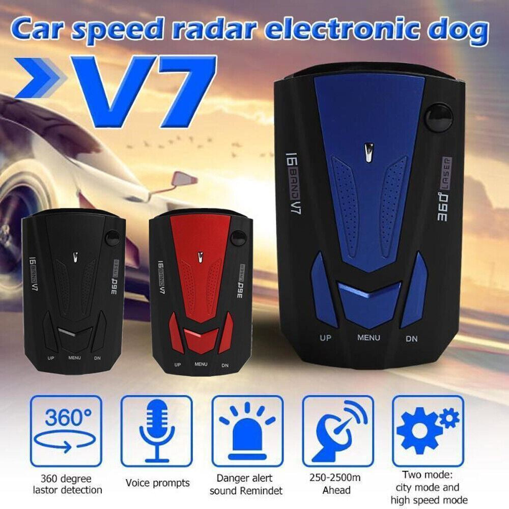 Car 16 Band 360° Anti-Police GPS Camera Laser Radar Detector Voice Alert NEW US