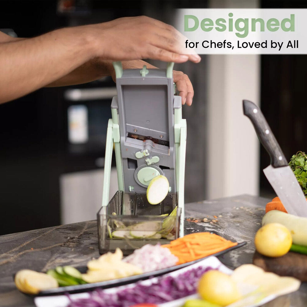 5 in 1 Vegetable Chopper Safe Mandoline Slicer Food Potato Cutter Adjustable US