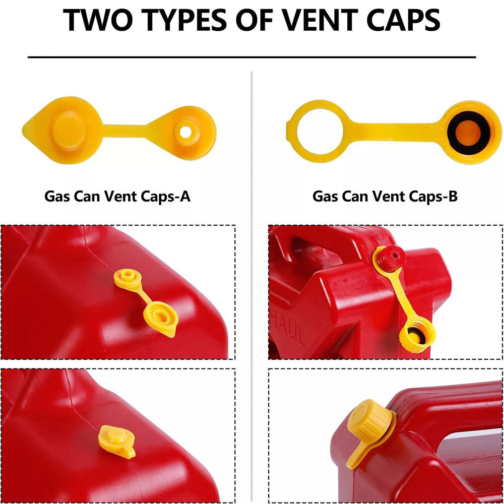 5X Replacement Gas Can Spout Nozzle Vent Kit for Plastic Gas Cans Old Style Cap