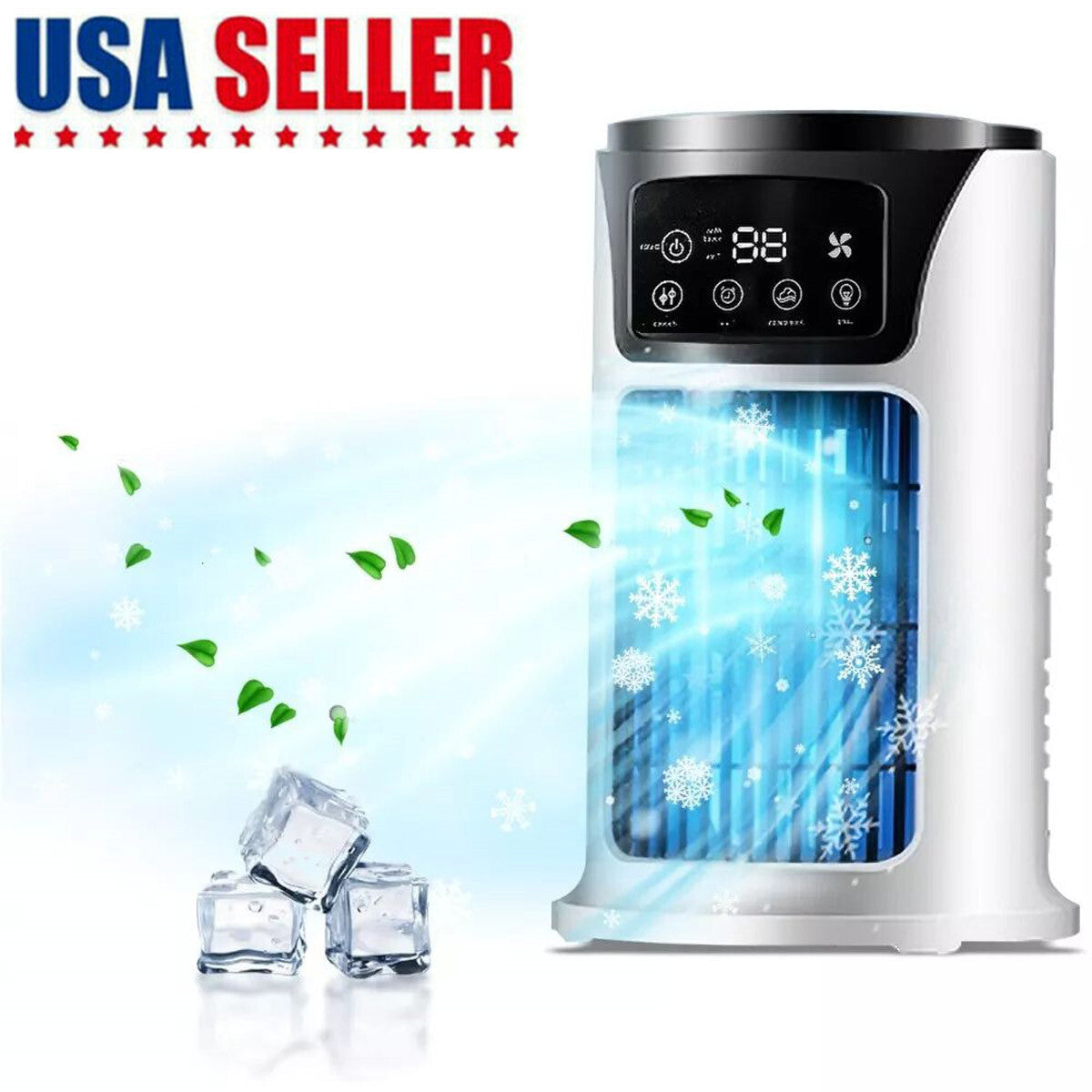 Humidifier Portable Air Cooler Fan LED Mini AC Air Conditioner Personal Cooling