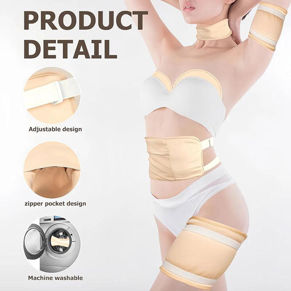 6PCS Castor Oil Pack Wrap Women Reusable Organic Cotton Pack Kit Promote Blood