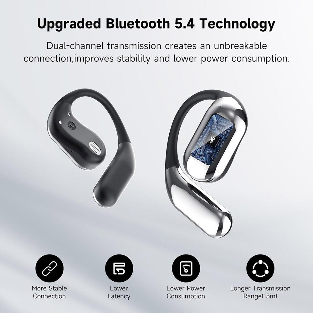 LCD Touch Screen Earbuds over True Wireless Bluetooth 5.4 Headphones Earphones