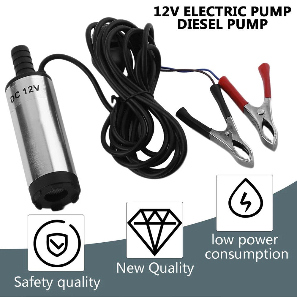 Submersible Pump DC 12V Electric 8500R/Min for Water Oil Kerosene Refueling Tool
