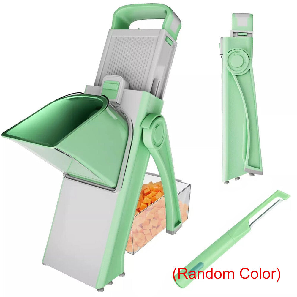 5 in 1 Vegetable Chopper Safe Mandoline Slicer Food Potato Cutter Adjustable US