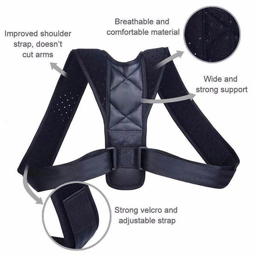 Posture Corrector Adjustable Back Brace Shoulder Support Clavicle Belt Men Women