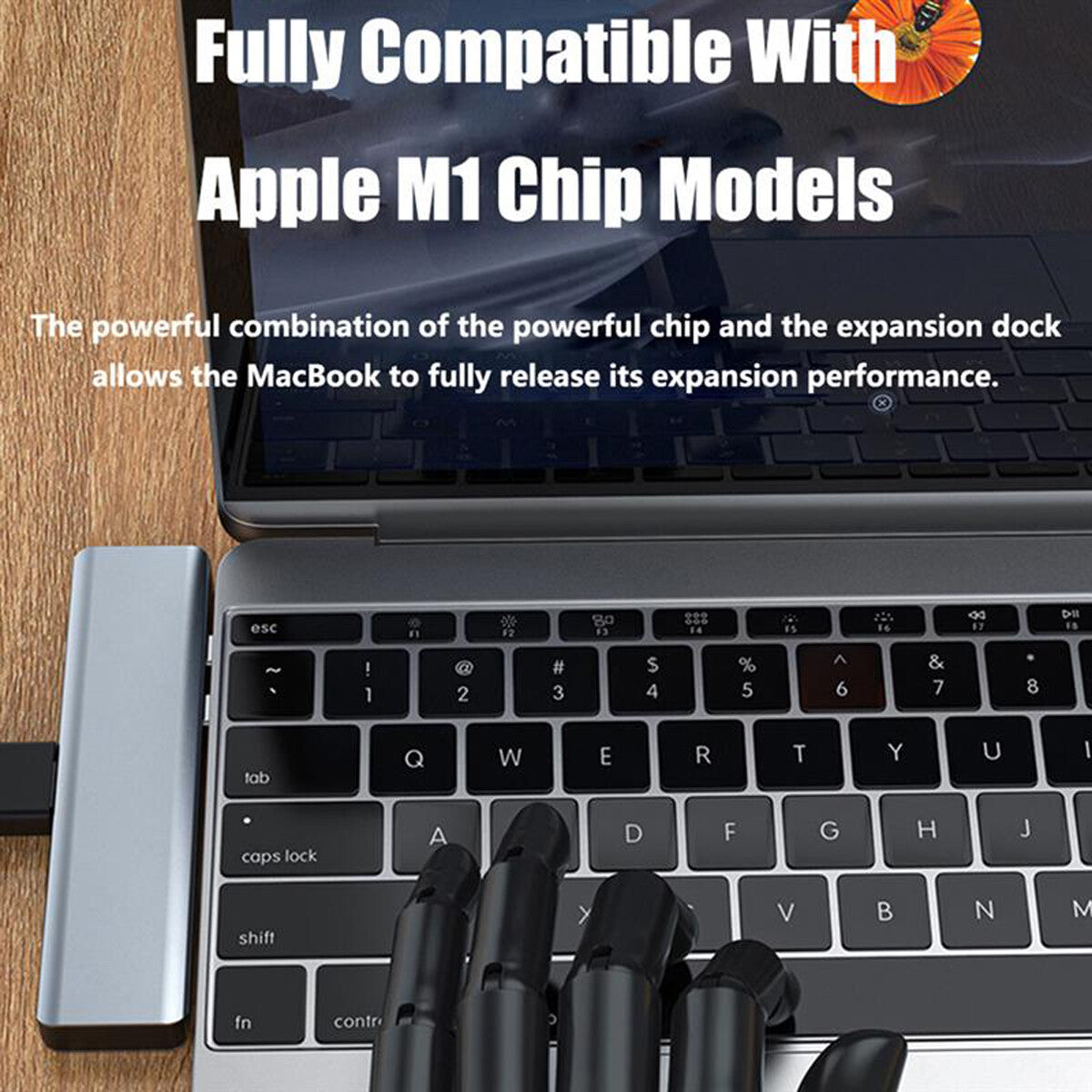 7 in 1 USB C Hub USB 3.0 to Type C 4K HDMI Adapter for Macbook Pro Air 7 Ports