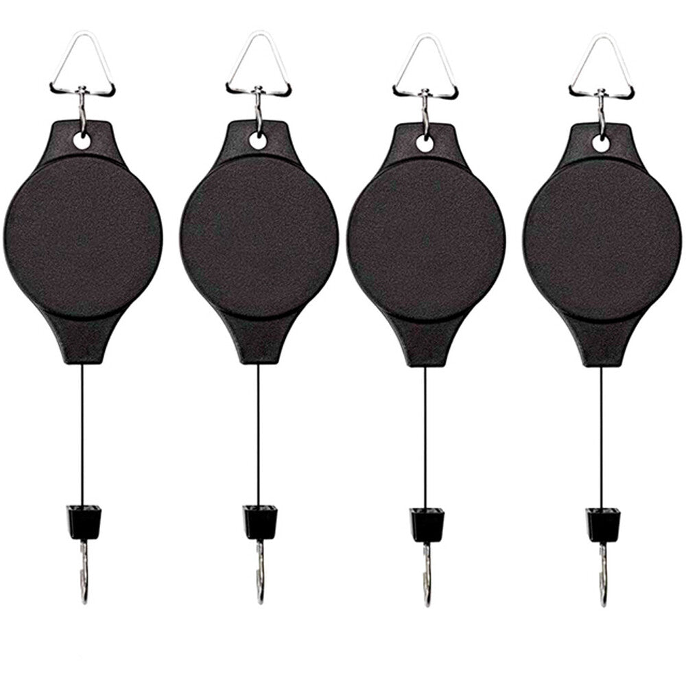 1/2/4 PCS Retractable Pulley Hook Hanging Pull down Hanger Garden Flower Plant