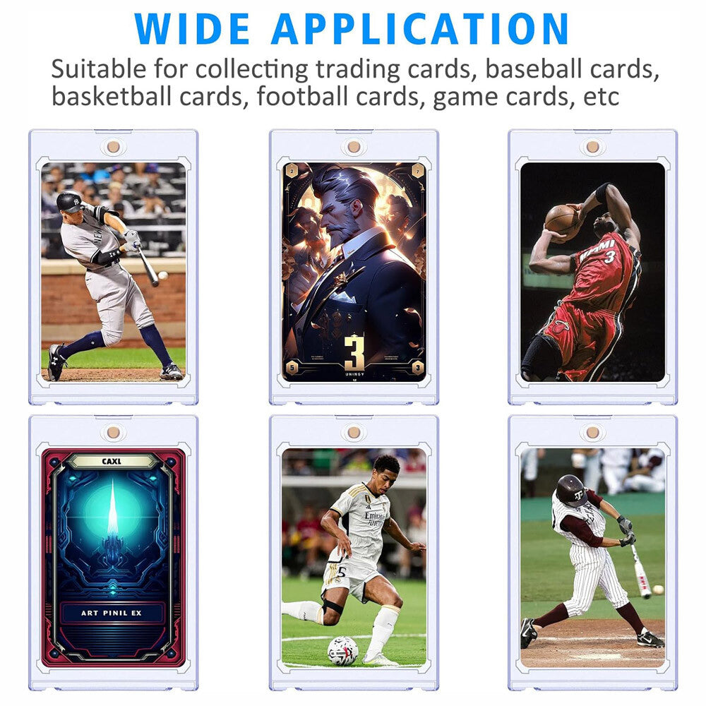 25 Pack Magnetic Trading Sports Baseball Card Holders 35PT UV Protection Cover