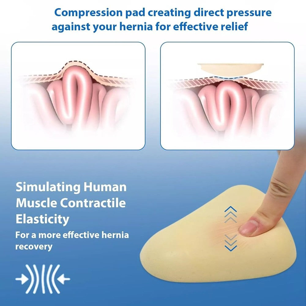 Hernia Support Belt Men Truss for Inguinal with 2 Removable Compression Pads US
