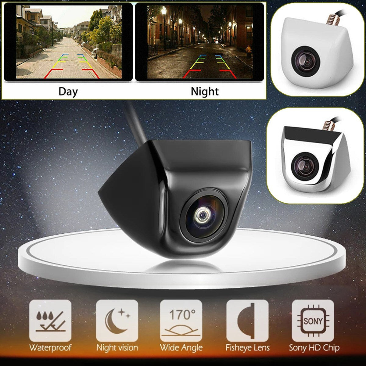 Rear Car Camera 170° HD Night Vision View Reverse Backup Parking Waterproof CMOS