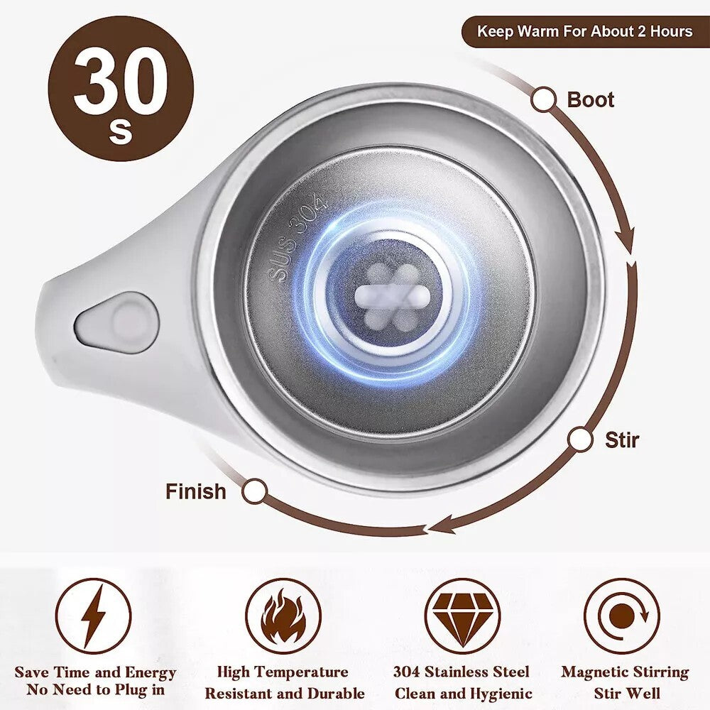 Automatic Self Mixing Magnetic Stainless Steel Coffee Cup Milk Self Stirring Mug