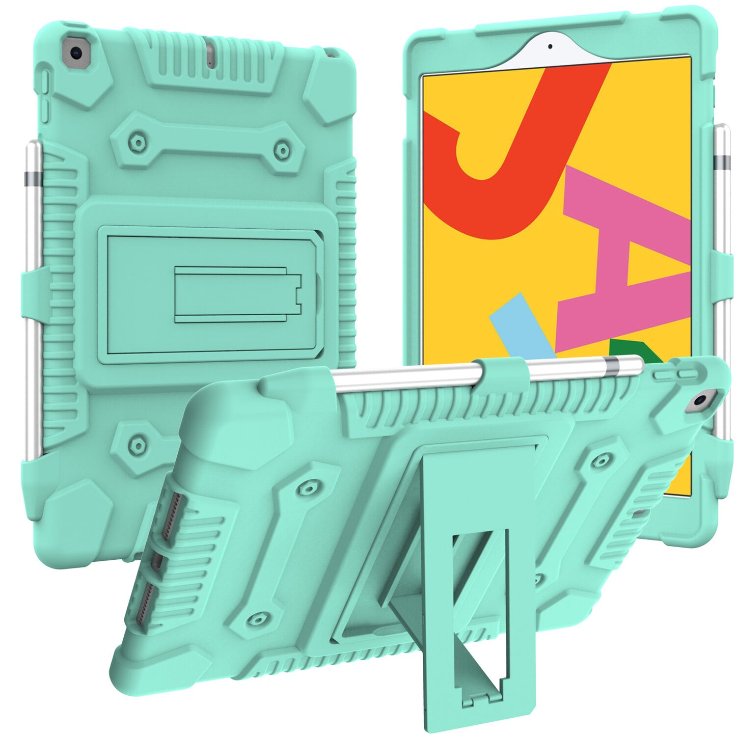 Ipad 7Th / 8Th Generation 10.2" Shockproof Slim Soft Case + Tempered Glass Film