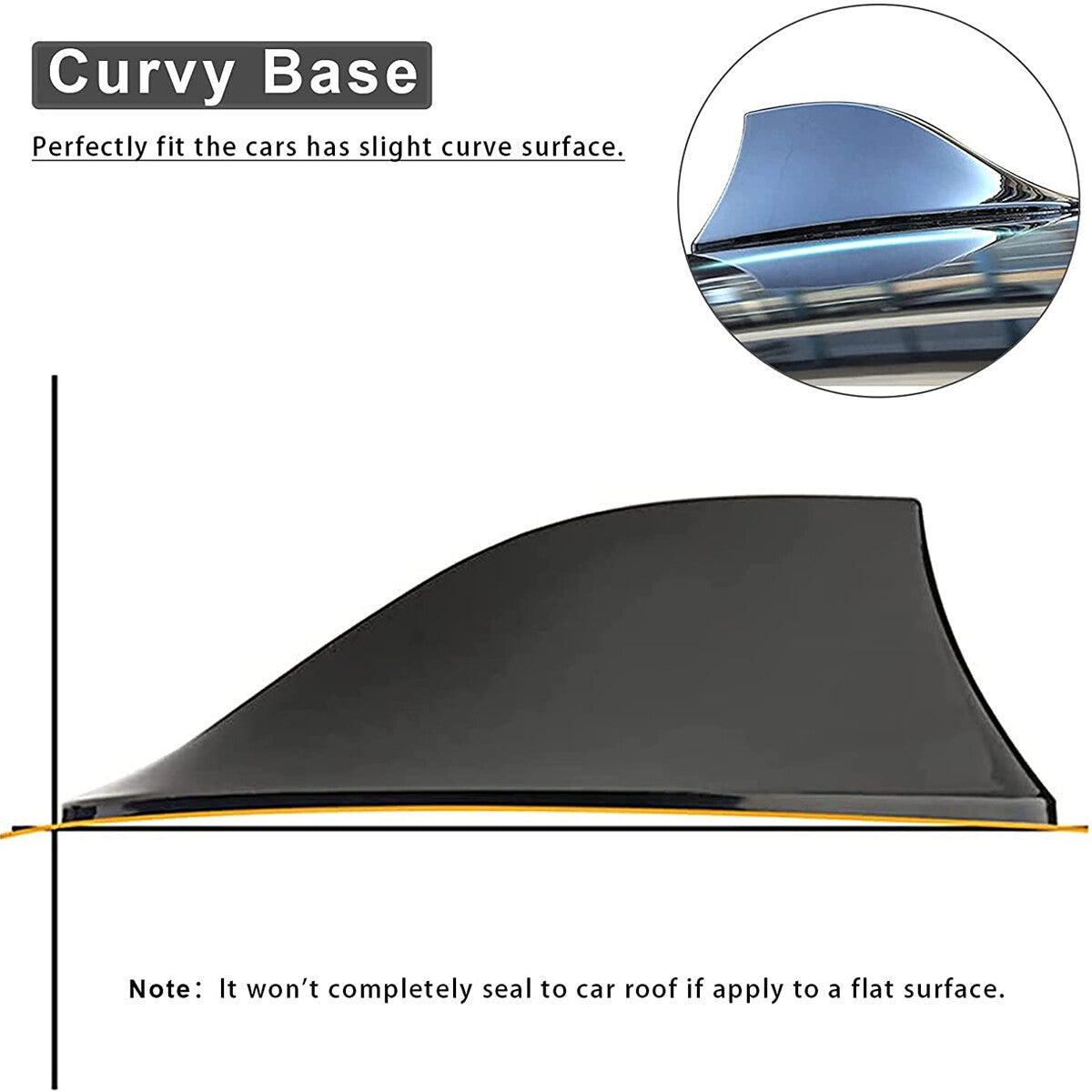 BLACK Shark Fin Car Roof Antenna Cover Radio FM/AM Signal Aerial Accessories US