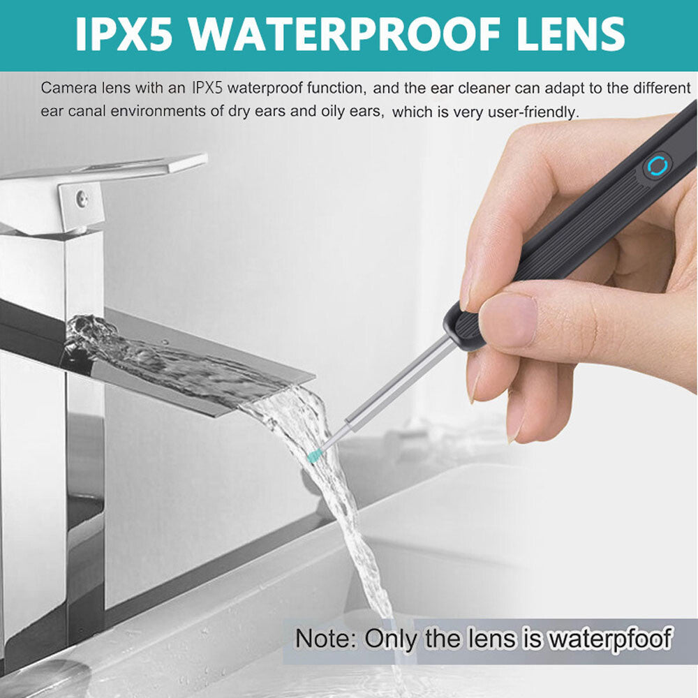 Wi-Fi Visible Ear Wax Elimination Spoon USB 1080P HD Load Otoscope Endoscope US