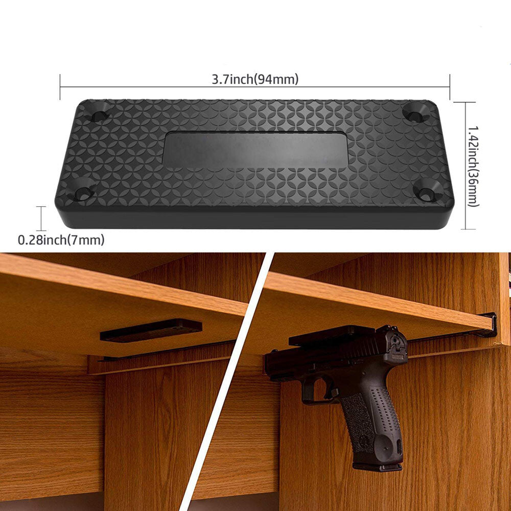 2 Pack 45 Lb Gun Magnetic Mount Holder Holster Concealed Pistol for Car Bed Desk