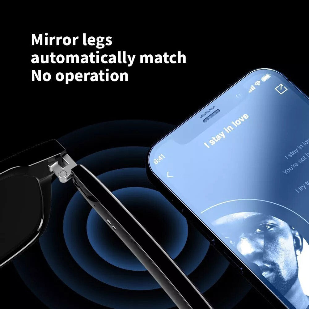 Smart Glasses Bluetooth Audio Glasses Stereo Music Call Headset Voice Control US