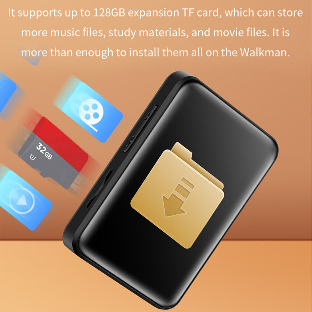 Support 128G 8G MP3 Player Bluetooth Hifi Lossless Sound Music Recorder FM Radio