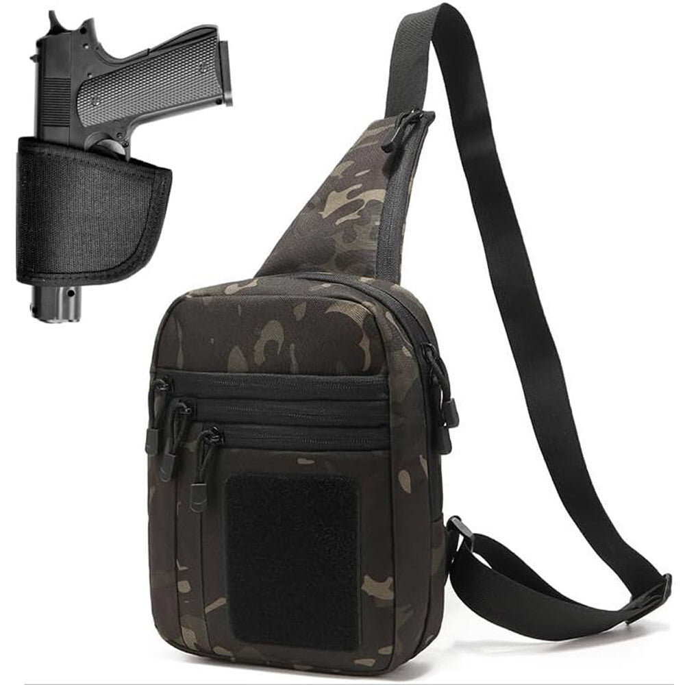 Tactical Gun Bag Pistol Holster Concealed Carry Chest Crossbody Pack Handgun Bag