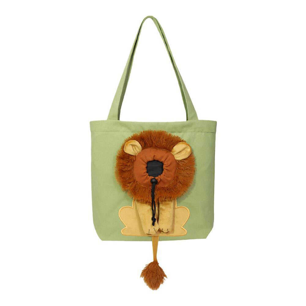Lion Shaped Shoulder Bag Pet Puppy Dog Cat Carry Bag Travel Tote Shopping Bag US