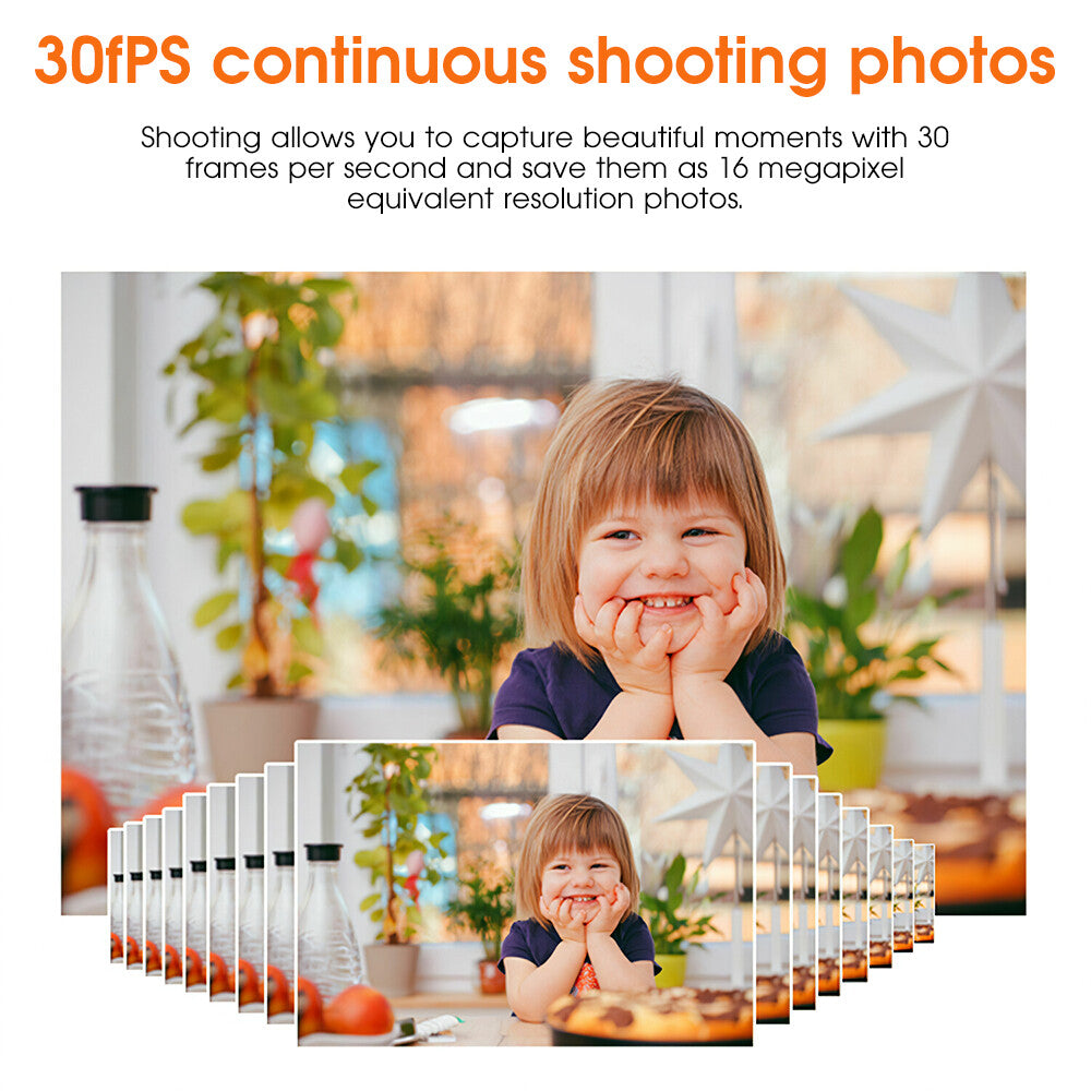 Digital Camera 2.4 Inch TFT LCD Screen 4X Zoom HD 16MP 1080P Anti-Shake Mic US