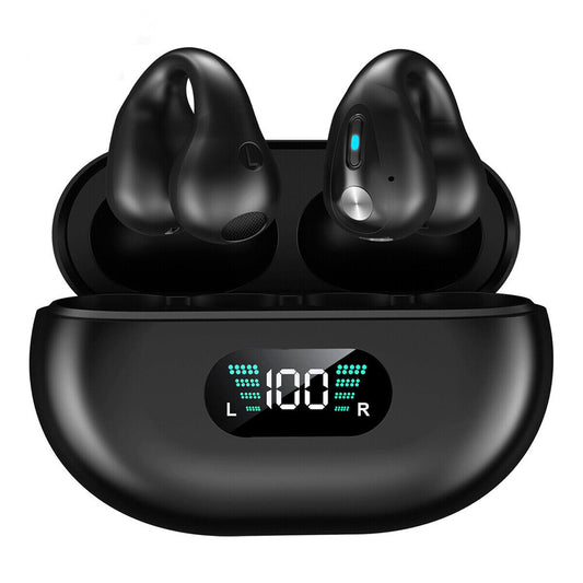 Bluetooth 5.3 Wireless Earbuds Ear Clip Bone Conduction Headphones Sport Headset