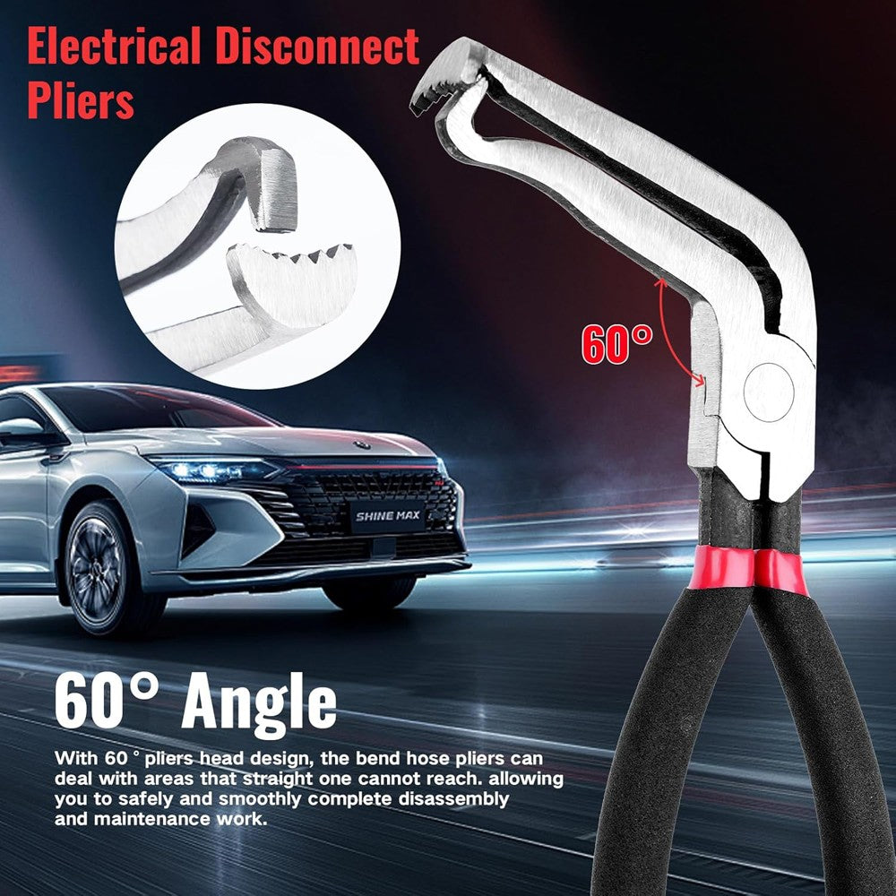 2PCS Electrical Disconnect Pliers Fuel Line Petrol Clip Pipe Pliers Repair Tools