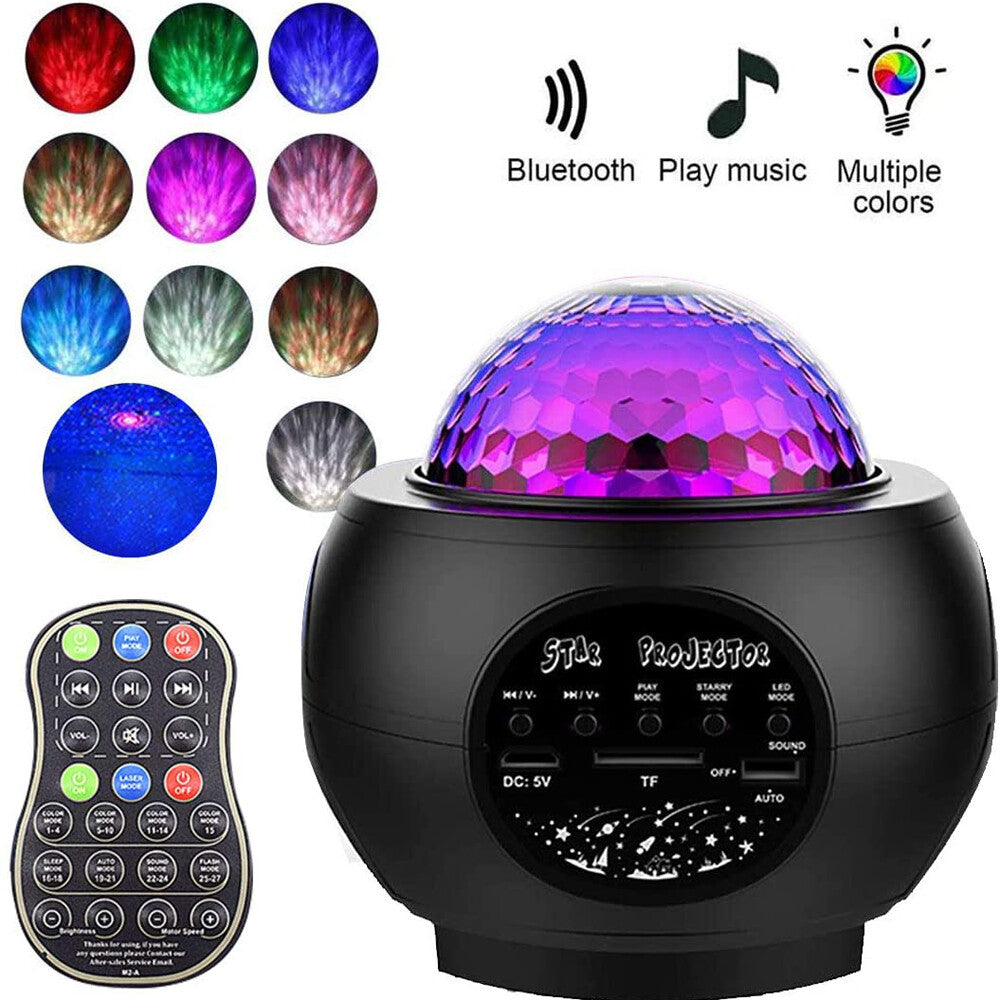 Galaxy Projector Starry Sky Night Light Ocean Star Party Speaker LED Lamp Remote