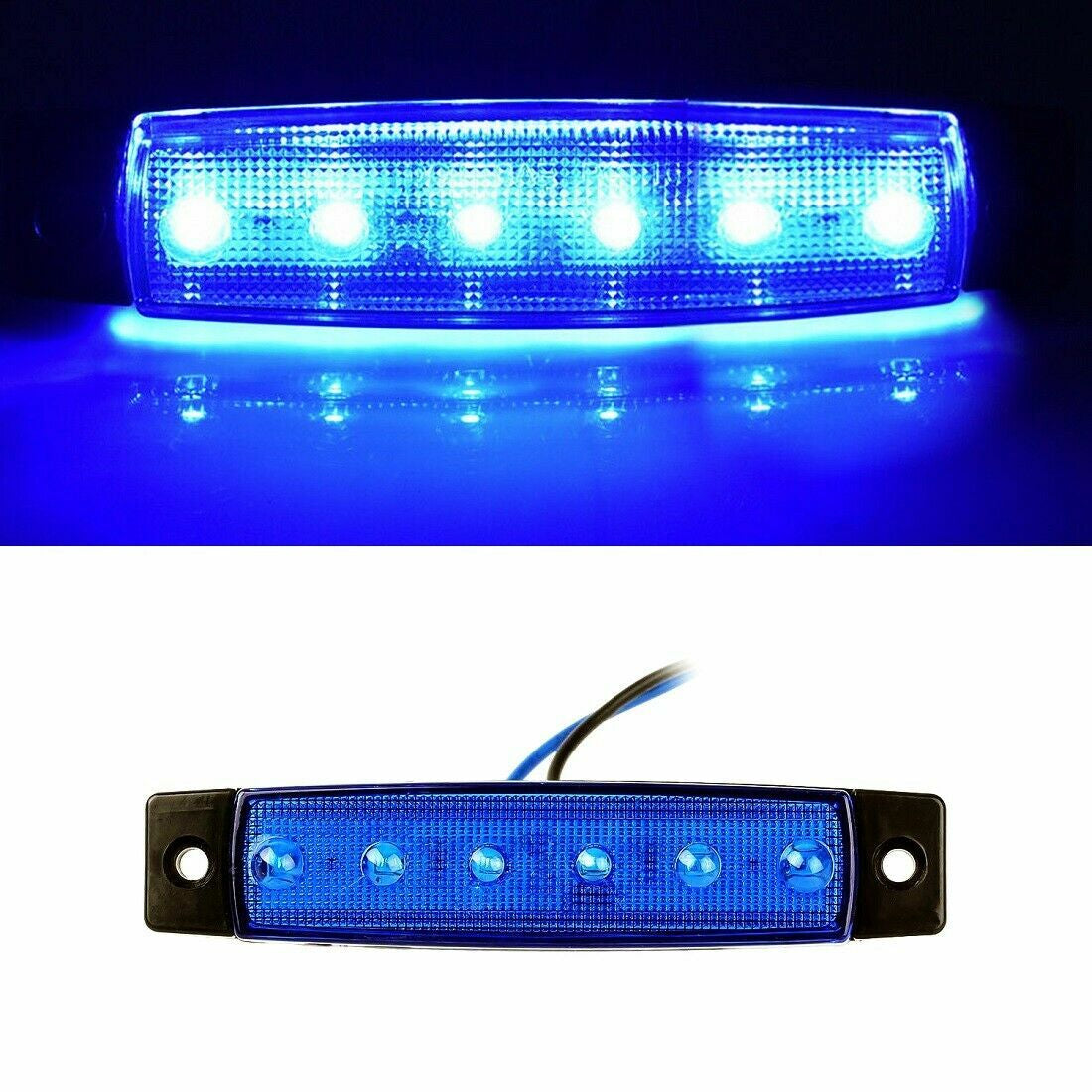 10 Blue LED Pods Rock Underbody Wheel Lights for Jeep Offroad Truck UTV ATV Boat