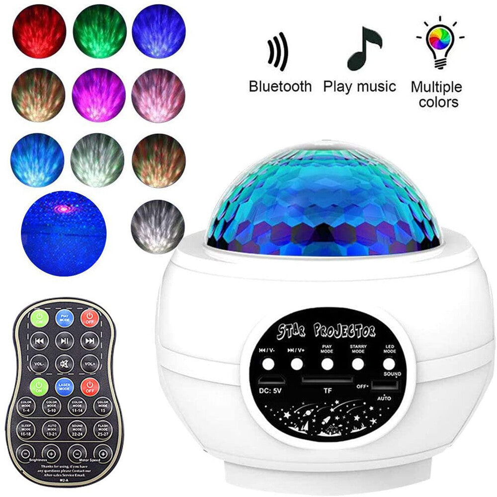 Galaxy Projector Starry Sky Night Light Ocean Star Party Speaker LED Lamp Remote