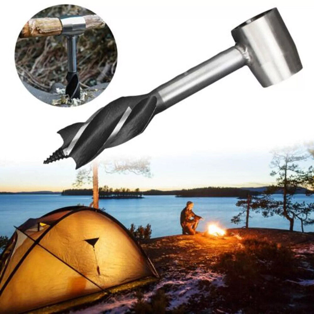 Auger Wrench Outdoor Hand Drill Survival Gear Tool Jungle Camping Bushcraft Kits