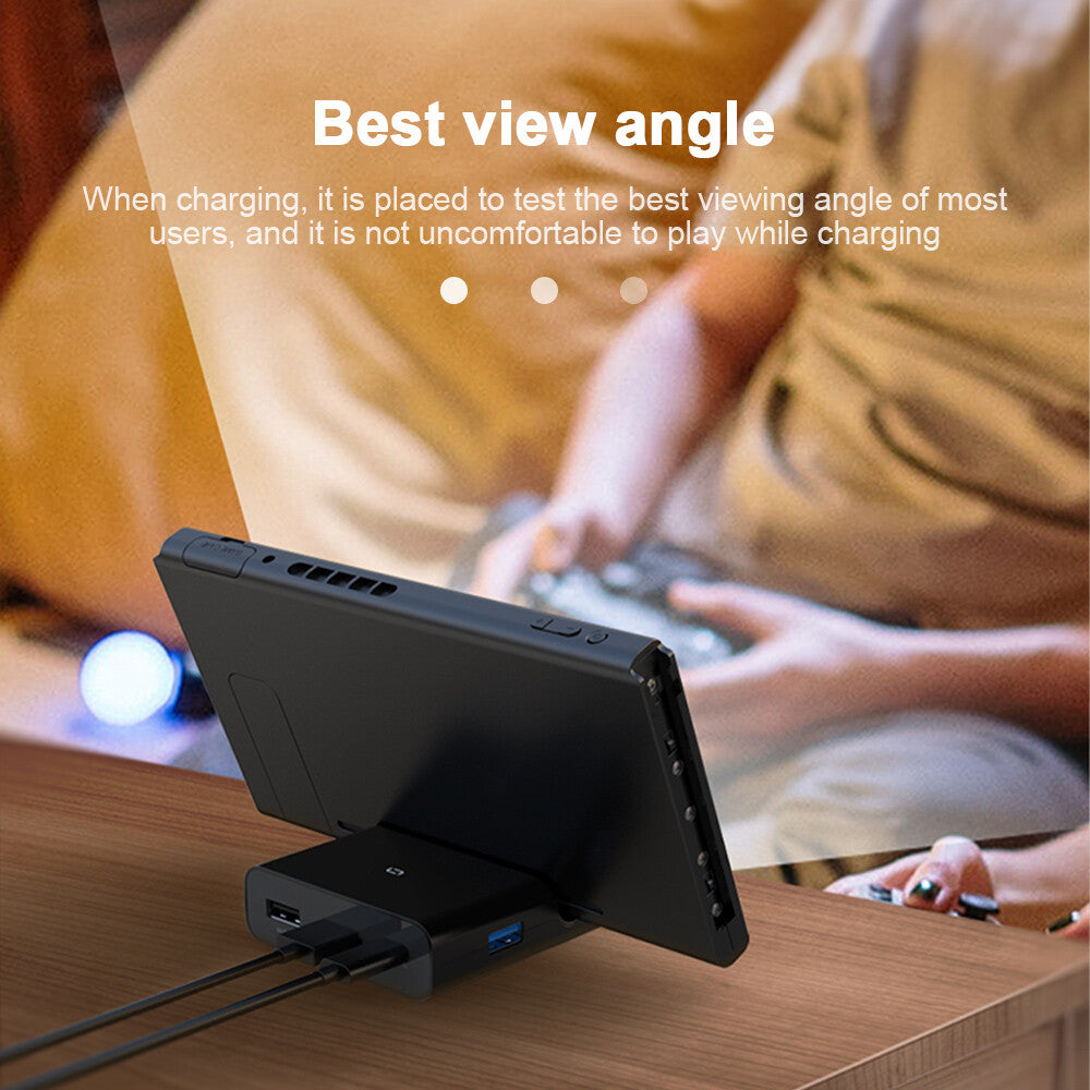 Docking Station Stand Charging Dock 4K TV HDMI Adapter for Nintendo Switch US