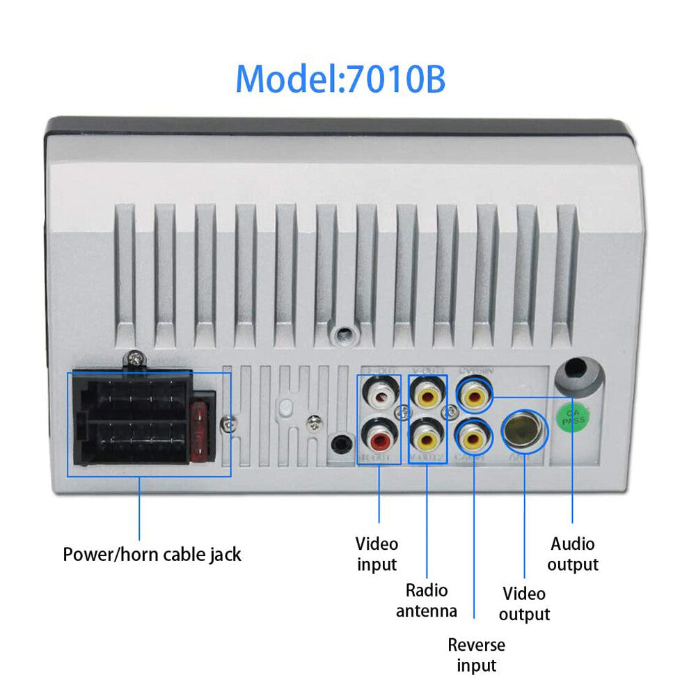 Car MP5 Player 7" Double 2DIN Bluetooth Touch Screen Stereo Radio USB AUX Camera