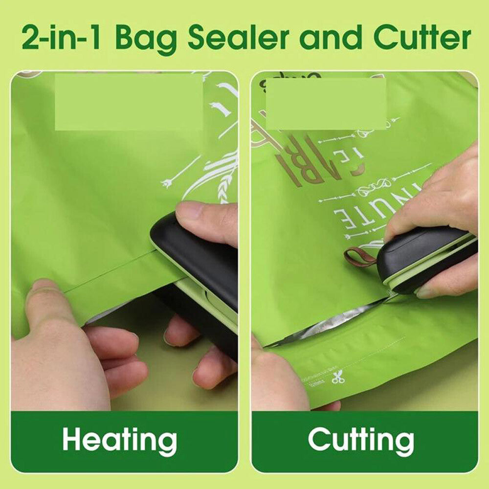 2 in 1 Mini Bag Heat Sealer with Cutter Portable Food Vacuum Sealer for Snack US