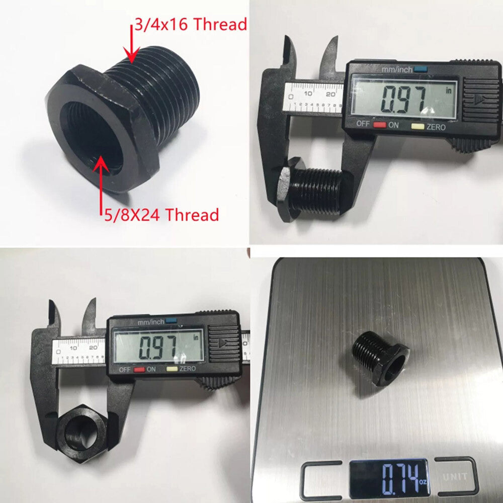 3 Pack Steel Thread Adapter Convert 5/8X24 to 3/4X16.13/16X1