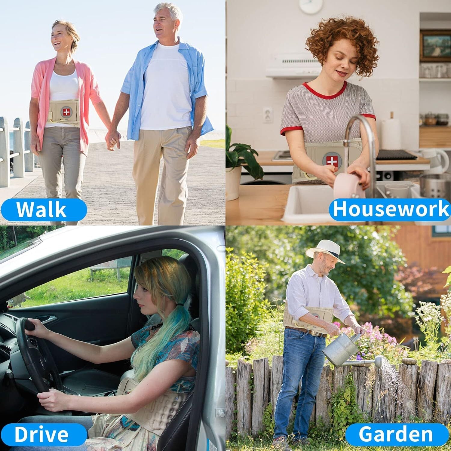 Decompression Belt Back Brace Lumbar Spinal Support & Extender Belt Air Traction