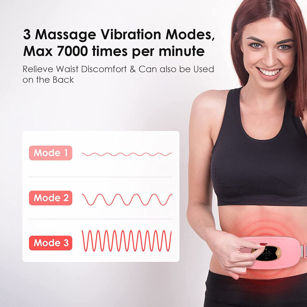 Electric Heating Menstrual Vibration Pad Belt for Period Pain Relief Cramps US