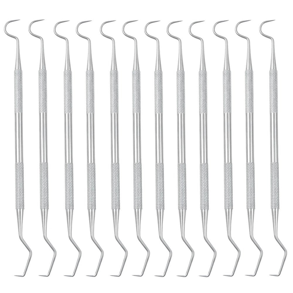 12PCS Dental Probe #5 Explorer Double Ended Denture German Grade Instruments US