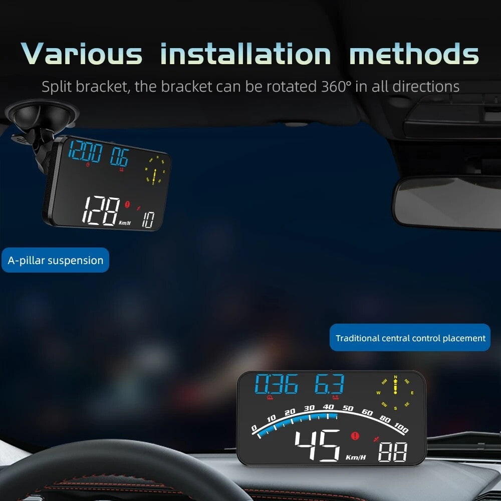 Universal HUD GPS Head up Display Speedometer Odometer Car Digital Speed HD US