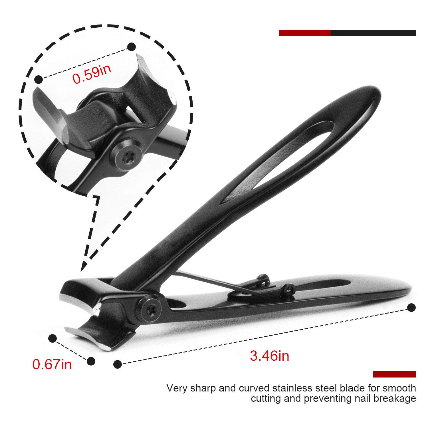 Professional Extra Large Toe Nail Clippers for Thick Nails Heavy Duty Stainless