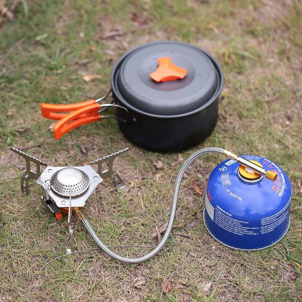 3900W Portable Backpacking Camping Gas Stove with Piezo Ignition Burner Case US
